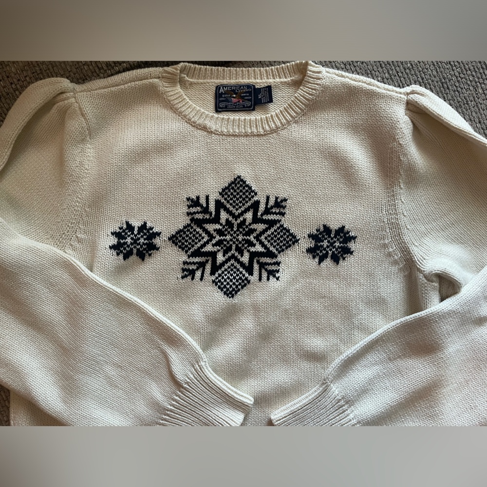 American Living Cream Knit Sweater - XL